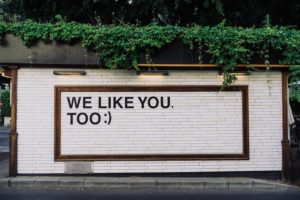 We like you, too ;) sign